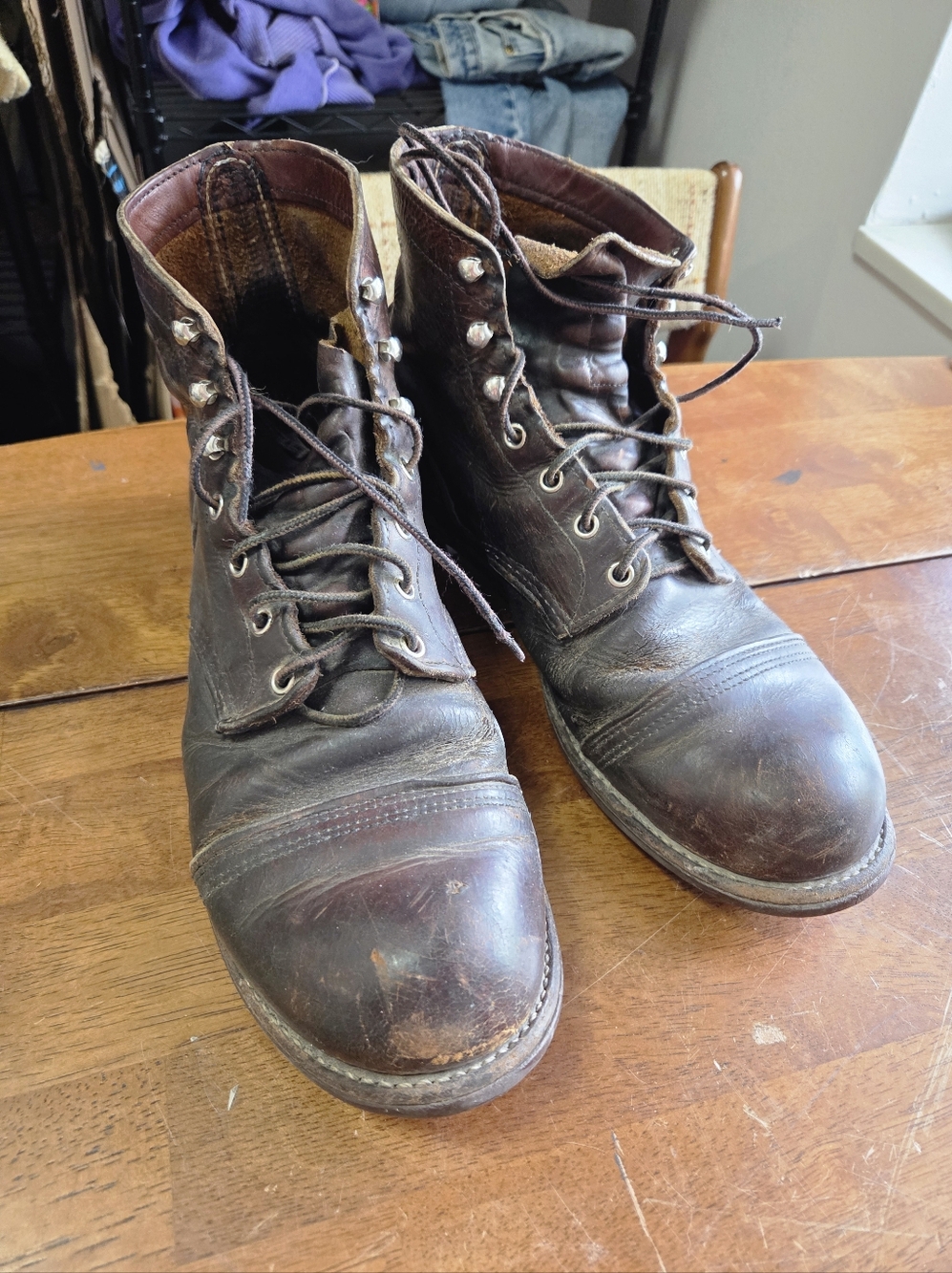 Red Wing Iron Ranger 8111 Boots - Amber Harness Leather - Men's Size 12 D